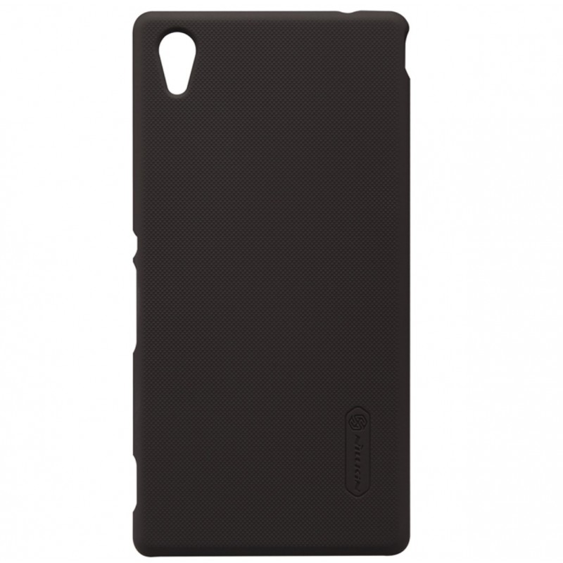 Xperia M4 Aqua dėklas rudas "Nillkin" Frosted Shield + plėvelė Xperia M4 Aqua dėklas rudas "Nillkin" Frosted Shield + plėvelė
